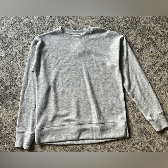 Jockey Light Gray waffle textured Crewneck - Picture 1 of 4